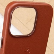 Кожаный чехол Leather Case (AAA) with MagSafe для iPhone 14 Pro (6.1"), Umber