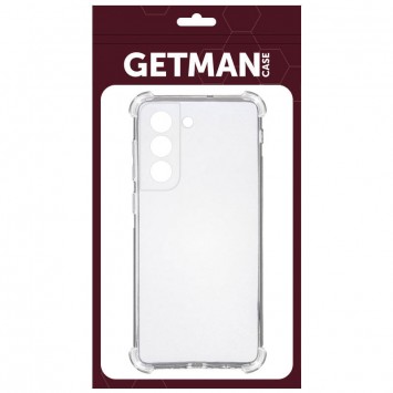 TPU чехол GETMAN Ease logo усиленные углы для Samsung Galaxy S21 FE, Бесцветный (прозрачный) - Samsung - изображение 1
