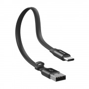 Дата кабель Baseus Nimble Portable USB to Type-C 3A (23см) (CATMBJ), Чорний