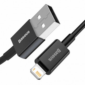USB кабель Lightning Cable 2.4A (2m) Baseus Superior Series Fast Charging (CALYS-C), Чорний - Lightning - зображення 1 