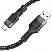 Дата кабель Hoco U110 charging data sync USB to Type-C (1.2 m), Чорний