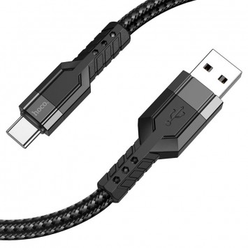 Дата кабель Hoco U110 charging data sync USB to Type-C (1.2 m), Чорний - Type-C кабелі - зображення 1 