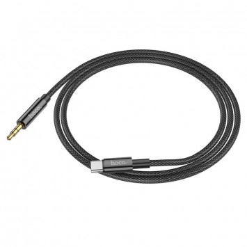 Аудіо кабель Aux Hoco UPA19 3.5mm to Type-C (1m), Black - Кабелі / Перехідники - зображення 1 
