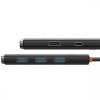 Перехідник HUB Baseus Lite Series 5in1 (Type-C to HDMI + 3xUSB 3.0 + PD) (WKQX04), Чорний
