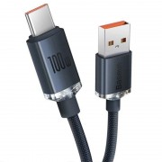 USB кабель Baseus Crystal Shine Series USB Type-C 100W (1.2m) (CAJY00040), Черный