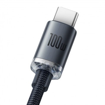 USB дата кабель Baseus Crystal Shine Series USB Type-C 100W (1.2m) (CAJY00040), Black - Type-C кабели - изображение 2