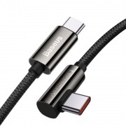 Кутовий USB кабель Baseus Legend Series Elbow Type-C to Type-C 100W (1m) (CATCS-01), Black