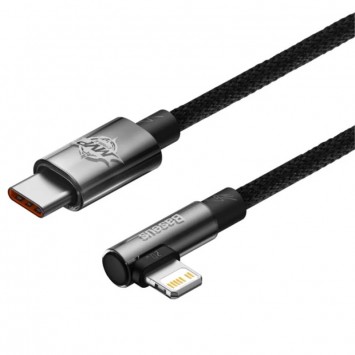 Кутовий USB кабельType-C to Lightning 20W (1m) Baseus MVP 2 Elbow-shaped (CAVP000201), Black - Lightning - зображення 2 