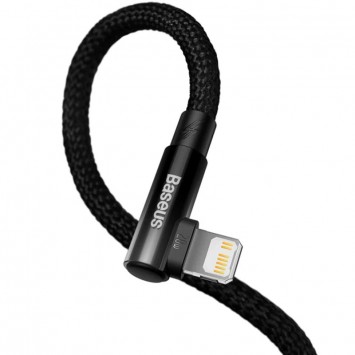 Кутовий USB кабельType-C to Lightning 20W (1m) Baseus MVP 2 Elbow-shaped (CAVP000201), Black - Lightning - зображення 3 