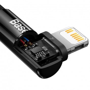 Угловой USB кабель Type-C to Lightning 20W (1m) Baseus MVP 2 Elbow-shaped (CAVP000201), Black - Lightning - изображение 4