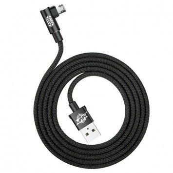 Кутовий USB кабель Baseus MVP Elbow Micro-USB Cable 1.5A (2m) (CAMMVP-B), Black - MicroUSB кабелі - зображення 2 