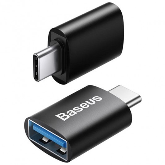 Перехідник Baseus Ingenuity Series Mini Type-C to USB 3.1 (ZJJQ000001), Black - зображення 1 