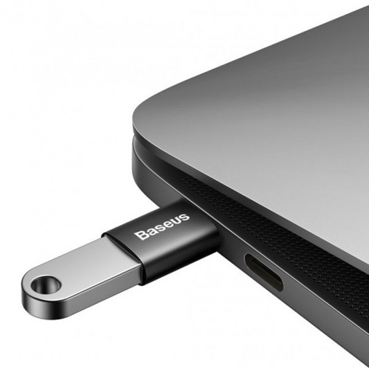 Перехідник Baseus Ingenuity Series Mini Type-C to USB 3.1 (ZJJQ000001), Black - зображення 3 