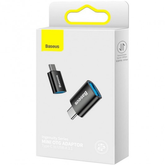 Перехідник Baseus Ingenuity Series Mini Type-C to USB 3.1 (ZJJQ000001), Black - зображення 4 