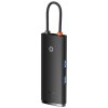 Перехідник HUB Baseus Lite Series 6in1 (Type-C to HDMI + 2xUSB 3.0 + PD+SD/TF) (WKQX05), Black