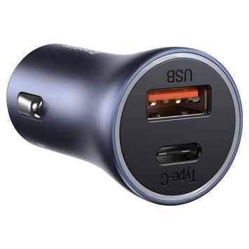 Зарядний пристрій Baseus Golden Contactor Pro 40W USB + Type-C (CCJD-0G), Сірий - Автомобільні зарядні пристрої - зображення 1 