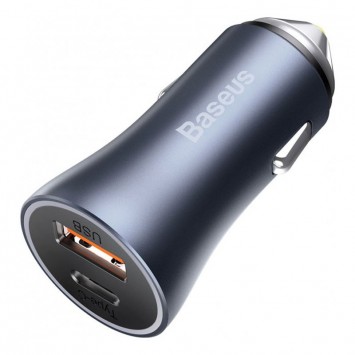 Зарядний пристрій Baseus Golden Contactor Pro 40W USB + Type-C (CCJD-0G), Сірий - Автомобільні зарядні пристрої - зображення 2 