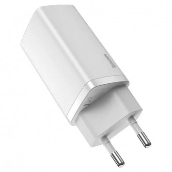 Зарядное устройство Baseus GaN2 Lite QC (Type-C/USB 65W) с Type-C Cable (CCGAN2L-B01), Белый - Сетевые зарядные устройства (220 В) - изображение 2