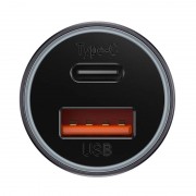 Зарядное устройство Baseus Golden Contactor Max Dual USB+Type-C 60W (CGJP0001), Темно-серый