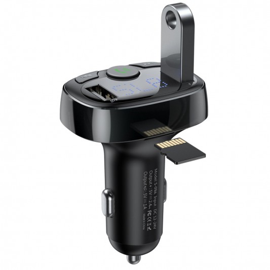 FM модулятор Baseus Standart Edition 2.4A 2USB (CCTM-01) - зображення 2 