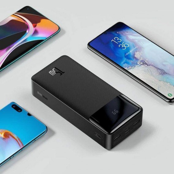 Портативное зарядное устройство для Baseus Bipow Overseas 15W 30000mAh (PPBD050201), Black