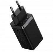 Зарядний пристрій Baseus GaN5 Pro 65W 2Type-C+USB 100W EU (CCGP12020), Black