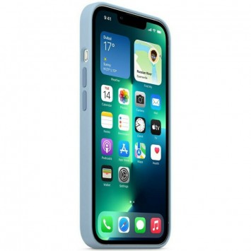 Чехол Silicone case (AAA) full with Magsafe для Apple iPhone 13 Pro (6.1"), Синий / Blue Fog - Чехлы для iPhone 13 Pro - изображение 1