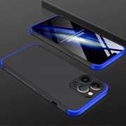 Пластиковая накладка GKK LikGus 360 градусов (opp) для Apple iPhone 13 Pro Max (6.7"), Черный / Синий
