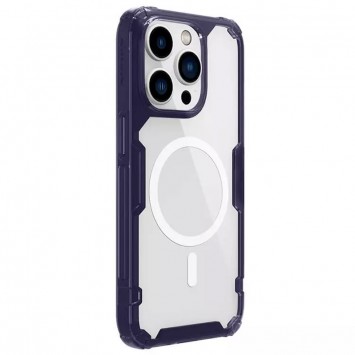TPU чехол Nillkin Nature Pro Magnetic для Apple iPhone 14 Pro Max (6.7"), Темно-фиолетовый (прозрачный) - Чехлы для iPhone 14 Pro Max - изображение 4