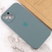 Чехол Silicone Case Full Camera Protective (AA) для Apple iPhone 14 (6.1"), Зеленый / Pine green