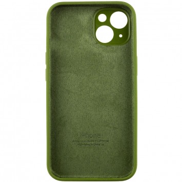 Чехол Silicone Case Full Camera Protective (AA) для Apple iPhone 14 (6.1"), Зеленый / Dark Olive - Чехлы для iPhone 14 - изображение 3