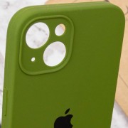 Чехол Silicone Case Full Camera Protective (AA) для Apple iPhone 14 (6.1"), Зеленый / Dark Olive