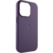 Шкіряний чохол Leather Case (AAA) with MagSafe для Apple iPhone 14 Pro Max (6.7"), Deep Violet