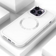 TPU чехол Bonbon Metal Style with MagSafe для Apple iPhone 12 Pro/12 (6.1"), Белый / White