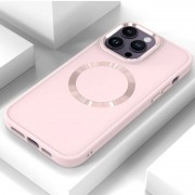 TPU чехол Bonbon Metal Style with MagSafe для Apple iPhone 12 Pro/12 (6.1"), Розовый / Light Pink