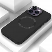 TPU чохол Bonbon Metal Style with MagSafe для Apple iPhone 12 Pro / 12 (6.1"), Чорний / Black