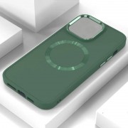 TPU чехол Bonbon Metal Style with MagSafe для Apple iPhone 13 (6.1"), Зеленый / Pine green