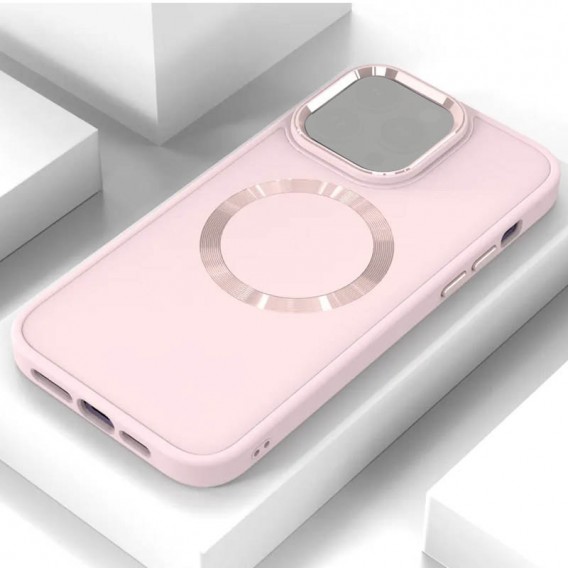 TPU чохол Bonbon Metal Style with MagSafe для Apple iPhone 14 Plus (6.7"), Рожевий / Light Pink