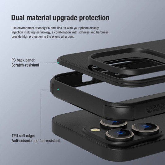 Чохол Nillkin Matte Magnetic Pro для Apple iPhone 14 Pro Max (6.7"), Чорний / Black - зображення 5 