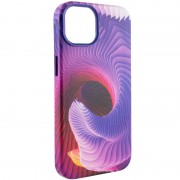 Кожаный чехол Colour Splash with MagSafe для Apple iPhone 12 Pro/12 (6.1"), Purple/Pink