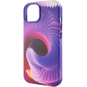 Шкіряний чохол Colour Splash with MagSafe для Apple iPhone 12 Pro / 12 (6.1"), Purple / Pink