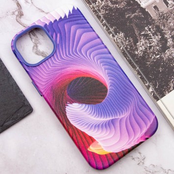 Кожаный чехол Colour Splash with MagSafe для Apple iPhone 12 Pro/12 (6.1"), Purple/Pink - Чехлы для iPhone 12 Pro - изображение 4