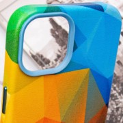 Шкіряний чохол Colour Splash with MagSafe для Apple iPhone 12 Pro Max (6.7"), Red / Blue
