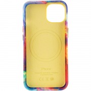 Шкіряний чохол Colour Splash with MagSafe для Apple iPhone 12 Pro Max (6.7"), Yellow / Red