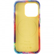 Кожаный чехол Colour Splash with MagSafe для Apple iPhone 13 Pro (6.1"), Yellow / Red
