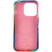 Шкіряний чохол Colour Splash with MagSafe для Apple iPhone 13 Pro Max (6.7"), Pink / Blue
