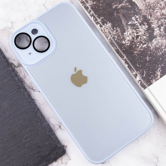 Чохол TPU+Glass Sapphire Midnight для Apple iPhone 14 (6.1"), Блакитний / Blue - зображення 4 