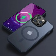 TPU+PC чохол Metal Buttons with MagSafe Colorful для Apple iPhone 14 Pro Max (6.7"), Синій