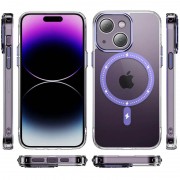 Чохол TPU+PC Colorful with MagSafe для Apple iPhone 13 (6.1"), Purple