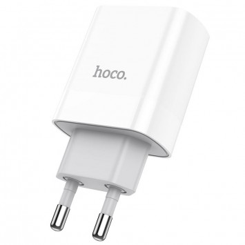 Зарядний пристрій HOCO C80A Rapido PD20W+QC3.0 Type-C+USB, Білий - Мережеві ЗП (220 В) - зображення 1 